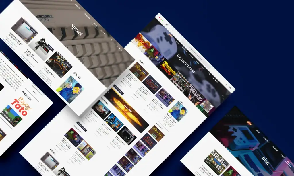 An image showcasing various gaming, tech, and blog websites on multiple screens.