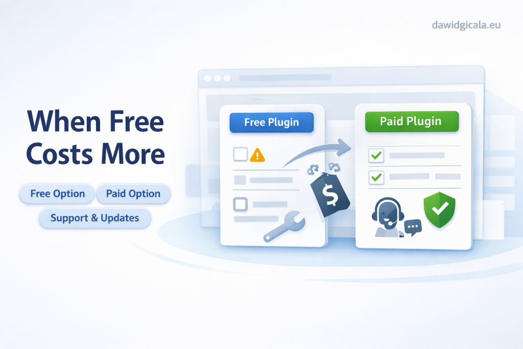 Free vs paid WordPress plugins when the cheaper option costs more