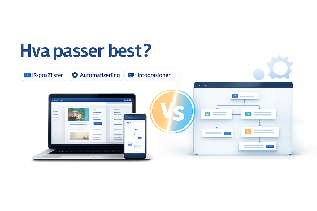 MailPoet eller FluentCRM i WordPress – hvilket verktøy passer best for e-post og automasjoner?