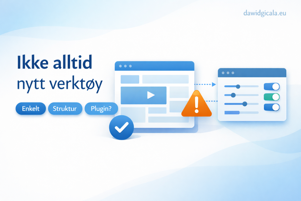 Når er en enkel WordPress-løsning bedre enn enda et plugin?