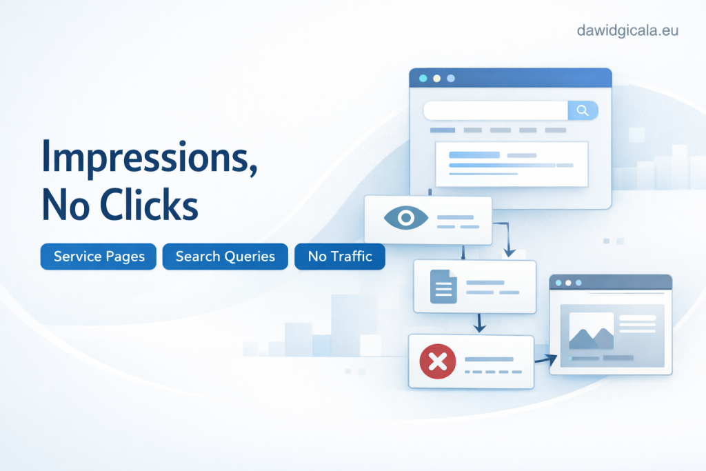 Why Google Search Console shows impressions but your service pages still get no clicks?