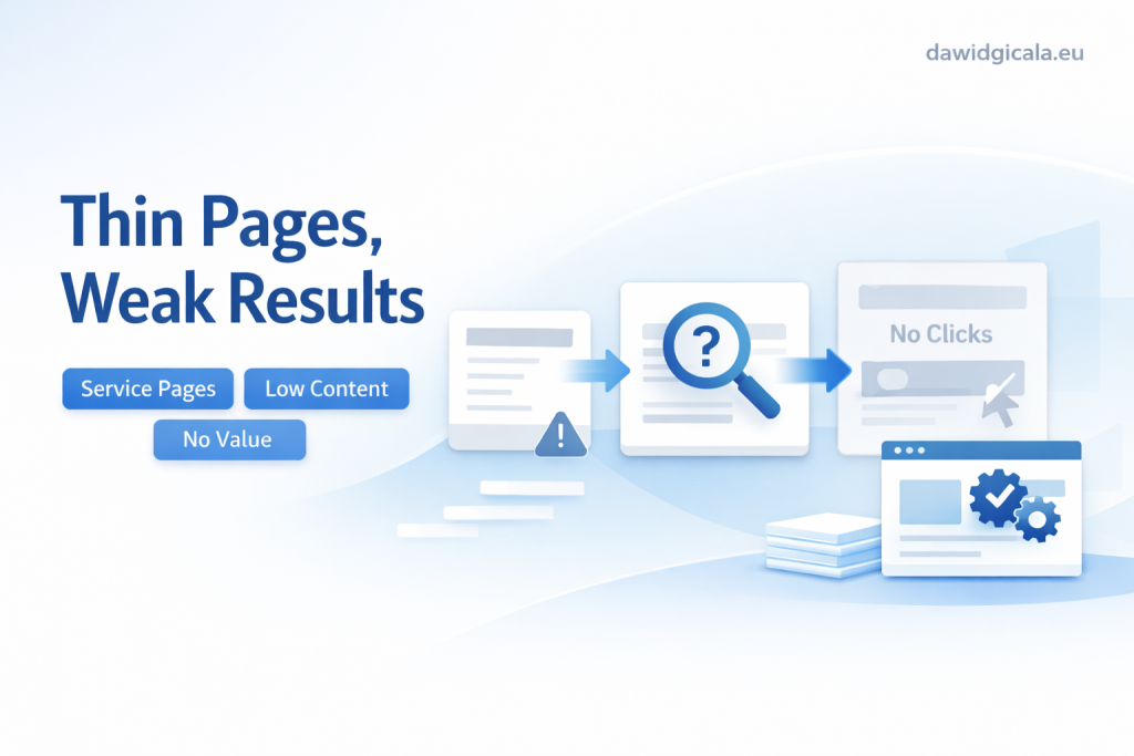 Why thin service pages struggle in search even after technical SEO fixes