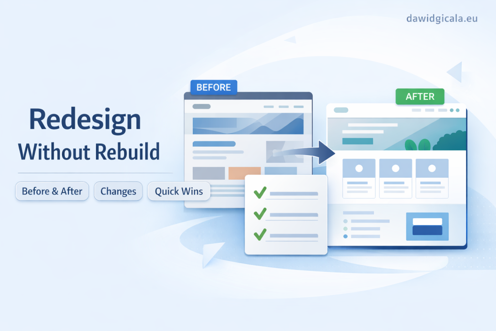 Small business website refresh — how to improve without starting from zero