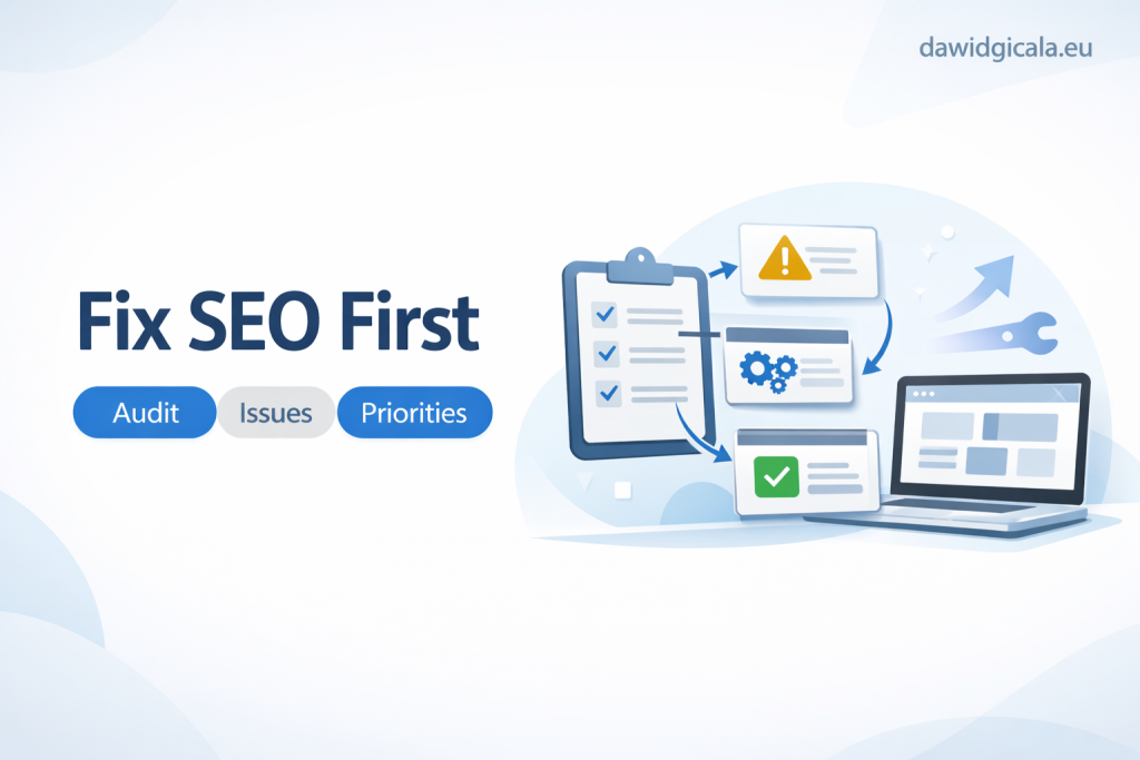 Website visibility improvement — what to fix before creating new pages