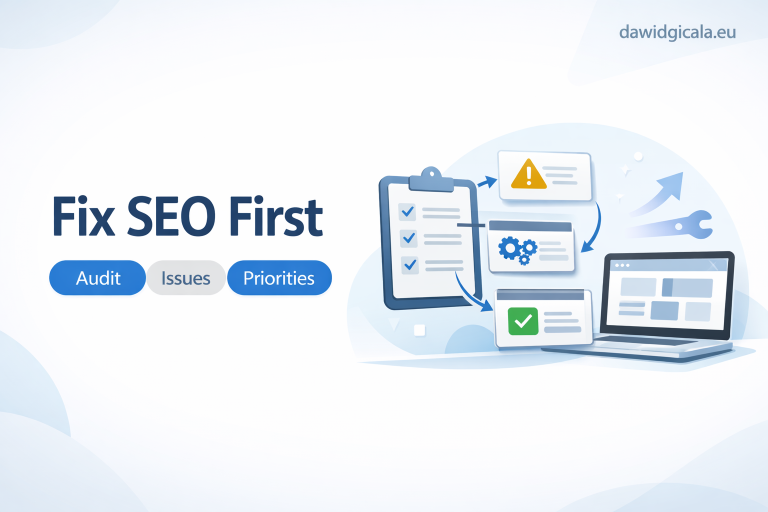 Website visibility improvement — what to fix before creating new pages