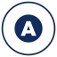A blue WordPress logo with a circular design and a central "W.".