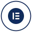 An Elementor logo, consisting of a stylised letter "E" within a circle.